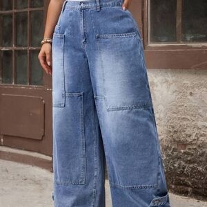 Loose Fitting Wide Leg Jeans NWOT